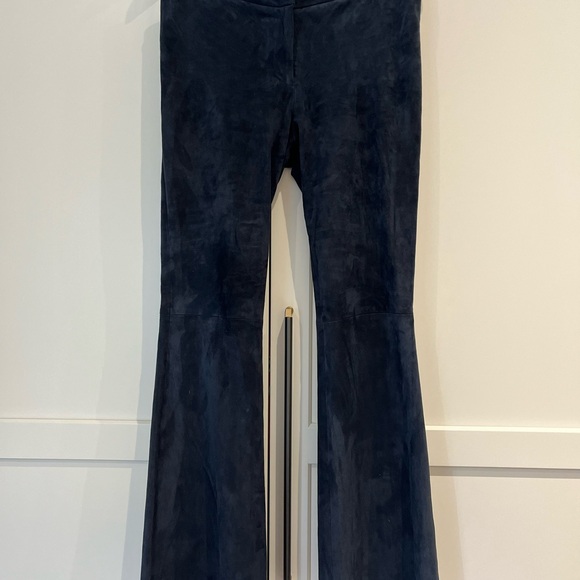 Wes Gordon - Lambskin Suede Pants - Navy (Size 8) - Picture 3 of 7